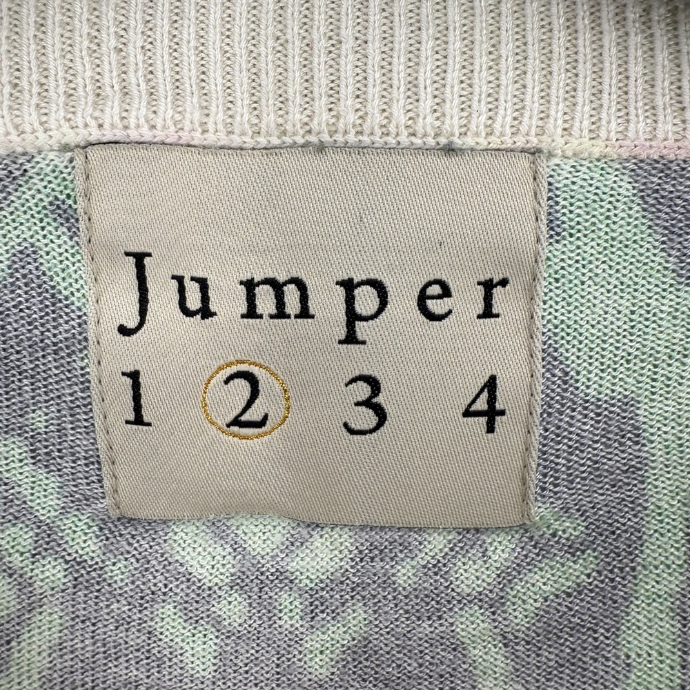 Jumper 1234 Snake Crew Sweater size 2/S Green Cashmere Silk Blend - Picture 3 of 6